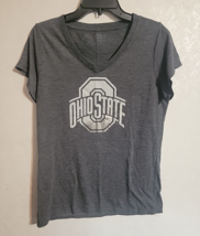 Ohio State Womens Heather Gray Graphic Tunic T-Shirt NO SIZE TAG SEE MEA... - £7.78 GBP