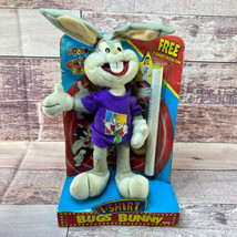 VTG Bugs Bunny Looney Tunes 11” Plush by Tyco w/ FREE T-Shirt Iron-On 1994 - NOS - £29.98 GBP