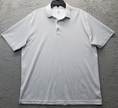 Greg Norman Polo Shirt Mens Large Multi Stripe Golf Performance Play Dry... - $20.32