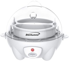 Brentwood TS-1045W Electric 7 Egg Cooker with Auto Shut Off, White - £16.87 GBP