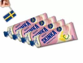 4 Tubes Fjällbrynt Mjukost Skinka 250g (8.81 oz)  Creamy Cheese Spread w... - $40.53