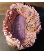 Dragon Tales Vintage Baby Doll Carrier Wicker Bassinet 19.5x12 Handles P... - $2,375.85 MXN