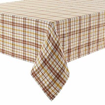 Harvest Plaid 60-Inch x 102-Inch Oblong Tablecloth - £20.56 GBP