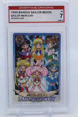 1995 Bandai Sailor Moon Overtime Graded 7 Sailor Mercury Japanese Sticker Card  - $71.96