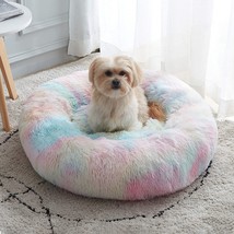 Calming Dog Bed &amp; Cat Bed, Anti-Anxiety Donut Dog Cuddler Bed - £35.17 GBP