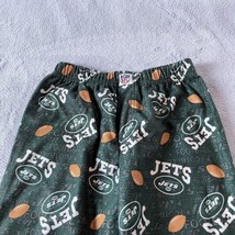 NY Jets Football Pajama Pants Green Toddlers Fleece Boys Girls X-Small 4/5 - $12.85