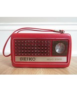 RARE vintage SEIKO transistor radio solid state mcm retro RED! - £145.89 GBP