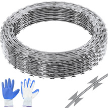 VEVOR Razor Wires, 147 ft Razor Barbed Wire, 3 Rolls Razor Wire Razor Fence - $94.99