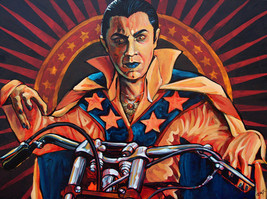 Count Knievel Lowbrow Art Canvas Giclee Print by Mike Bell 5 Sizes Evel Dracula - £60.89 GBP+
