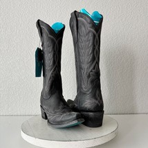 NEW Lane LEXINGTON Black Cowboy Boots Womens 5.5 Leather Western Snip Toe Tall - £182.77 GBP