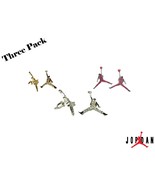 NEW MICHAEL JORDAN SILVER - PLATED PAIRS STUD EARRINGS CRYSTAL RHINESTON... - $552.67 MXN