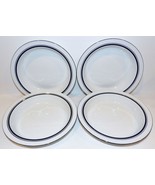 LOVELY SET OF 4 DANSK PORTUGAL BISTRO CHRISTIANSHAVN BLUE 8&quot; RIMMED SOUP... - $87.39 CAD