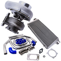 GT35 GT3582 Turbo Kit T3 AR.70/63 Turbo Charger with Intercooler &amp; Pipe Set - £444.36 GBP