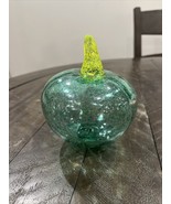 KOSTA BODA Green Gourd/Pumpkin Signed Gunnel Sahlin Art Glass Frutteria ... - $928.31 MXN