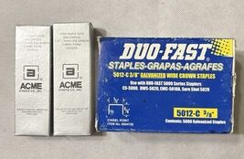 Heavy Duty Staple Lot: Duo-Fast 5012-C 3/8" 5000ct &amp;  2000ct Acme 50A 3/... - $31.50
