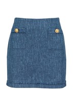 Bishop + Young women&#39;s parker tweed skirt in Azul - size M - $58.41