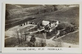 NY Fredonia RPPC Villiage Cabins Rt.29 New York Postcard Q12 - £19.94 GBP