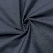 Poplin Sheeting Polycotton Fabric Solid Navy Blue Med Weight 6 Ozs. By The Yard - £1.55 GBP