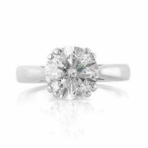 Anello di fidanzamento solitario 2,25 ct tondo simulato diamante oro bia... - £195.05 GBP