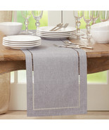 SARO LIFESTYLE Hadleigh Laser-Cut Hemstitch Table Runner, 14&quot; x 120&quot; in ... - €22,94 EUR