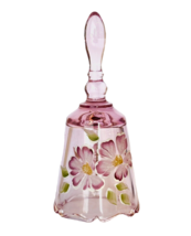 Fenton Pink Bell Hand painted Pink Floral and Signed - £57.80 GBP