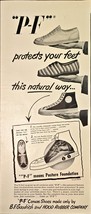 PF Canvas Shoes by BF Goodrich Hood Rubber Company Feet-1948 Vintage Pri... - $12.43