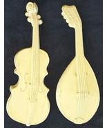 Set of 2 Royal White Cast Aluminum Vintage Violin Mandolin Musical Wall ... - $16.82