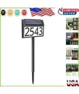 Weather-Resistant Solar Address Sign with Adjustable Stakes - Light Up Y... - $72.72 CAD