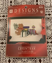 Designs For the Needle Counted Cross Stitch Kit 1888 Toys Christmas Train Teddy - £10.21 GBP