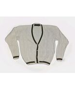 New River J Riggings Men&#39;s large Cardigan cream cotton v-neck chunky cab... - €29,53 EUR