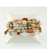 Kewa Sterling Silver Orange Spiney Heart Native American Six Strand Brac... - $11,776.10 MXN