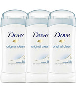 (3 Pack) NEW Dove Anti-Perspirant Deodorant Invisible Original Clean, 2.... - £14.90 GBP