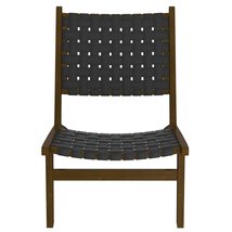 Midcentury Modern Folding Woven Leather Accent Chair - £419.50 GBP