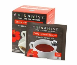 China Mist Zesty Hibiscus Ginger Organic Herbal Tea, 15 count box - £11.98 GBP