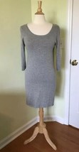 Gap Factory SMALL Dress Light Gray Long Sleeve Sweater Knit Womens cotton blend - £11.16 GBP
