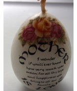 Vintage Mother Is Love Candle Egg - $5.46 CAD