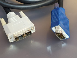 Display DVI-A Male to HD-15 VGA Male AWM e101344 30v Dual Link 6ft Cable E55218 - $14.73