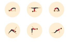 50 yoga poses Icons stickers pack instant download svg,png,psd,eps,jpeg - £3.58 GBP