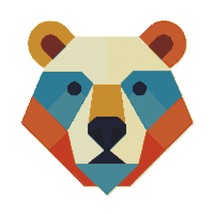 Colourful Bear Face - Cross Stitch Pattern PDF - Instant Download - $5.00