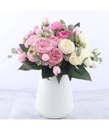 Artificial Feili Persian Peony Rose Bouquet - £10.46 GBP
