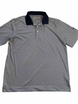 Cutter Buck Shirt Men&#39;s Large Dry Tec Golf Polo  Striped Black Moisture ... - $5.93
