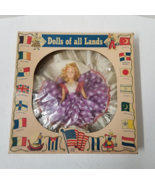 Dutch Doll Blinking Eyes Vintage A&amp;H Dolls of All Lands Polka Dot Dress - £8.78 GBP