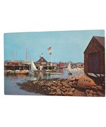 Postcard Rockport Yacht Club Nautical Rockport Massachusetts Chrome Unposted - $4.88