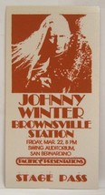 JOHNNY WINTER / BROWNSVILLE STATION - VINTAGE ORIGINAL 1970&#39;s BACKSTAGE ... - £15.66 GBP