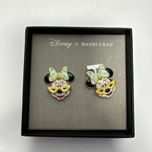 Disney X Baublebar Disney Gold Tone Minnie Mouse Summer Beach Bow Earrings NIB - $28.95