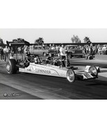 4x6 B&W Photo SHIRLEY MULDOWNEY Pioneer Top Fuel Dragster Wheels Up at Firebird - £2.16 GBP