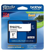 Brother P-Touch TZE-251 Tape, Standard Laminated, Black on White - £12.45 GBP