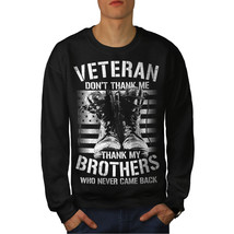 Wellcoda Thank My Brothers Slogan Mens Sweatshirt,  Casual Pullover Jumper - £24.11 GBP+