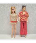 Vintage 1970 Topper Dawn &amp; Gary Dolls With Outfits - Damaged Dawn - $90.23 CAD