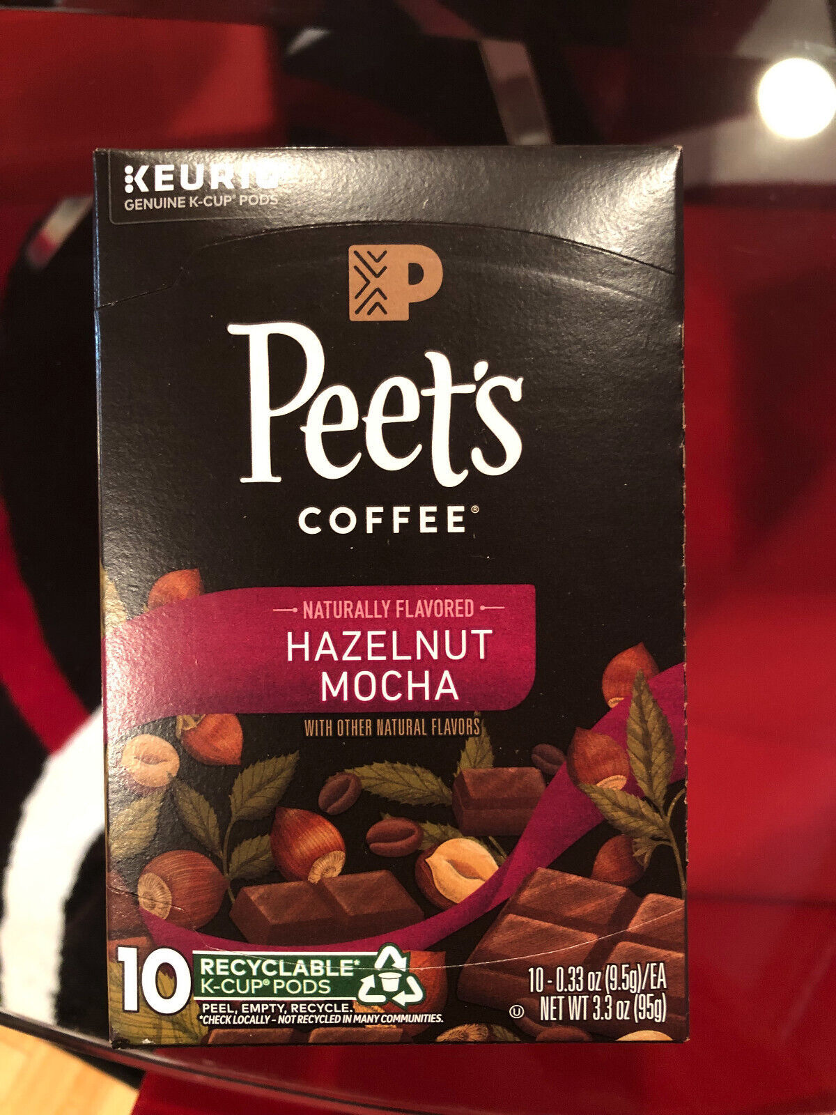 PEET'S COFFEE HAZELNUT MOCHA KCUPS 10CT - $17.99